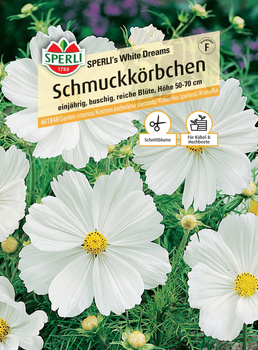 Kosmos podwójnie pierzasty 'SPERLI's White Dreams' Nasiona PREMIUM Sperli