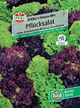 Sałata 'SPERLI's Fitness-Mix (Red salad bowl, Salad bowl, Lollo rossa, Lollo Bionda)' Nasiona PREMIUM Sperli